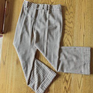 "LOFT" plaid, lined, wool pants, EUC, 8